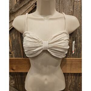 NWT O. vianca ivory size S small Bralette one piece tan summer festival